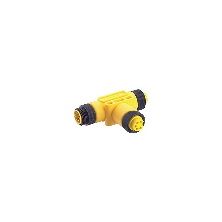 Lumberg Automation PWR TEE/TAP, 5-POLE MINI-7/8 CONNECTOR, 1X MALE 2X FEMALE 389123